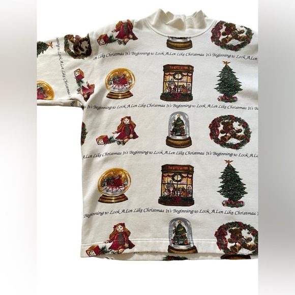 Cambridge Dry Goods Vintage 90s Holiday Christmas Seasonal Santa Sweatshirt - Picture 4 of 7